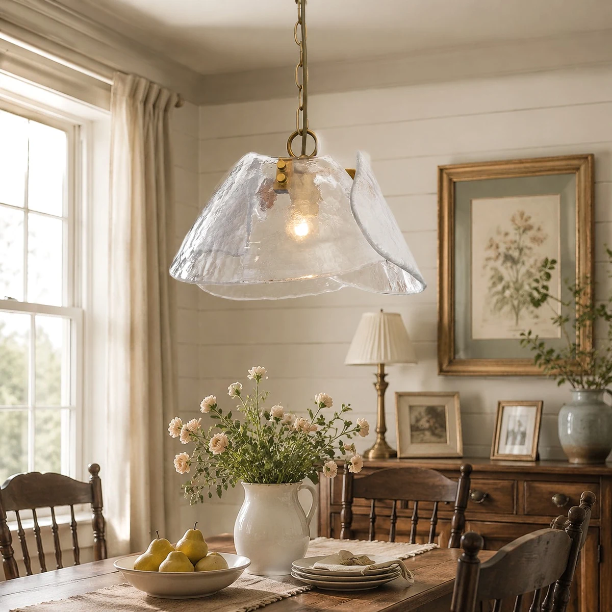 Warm dining room scene