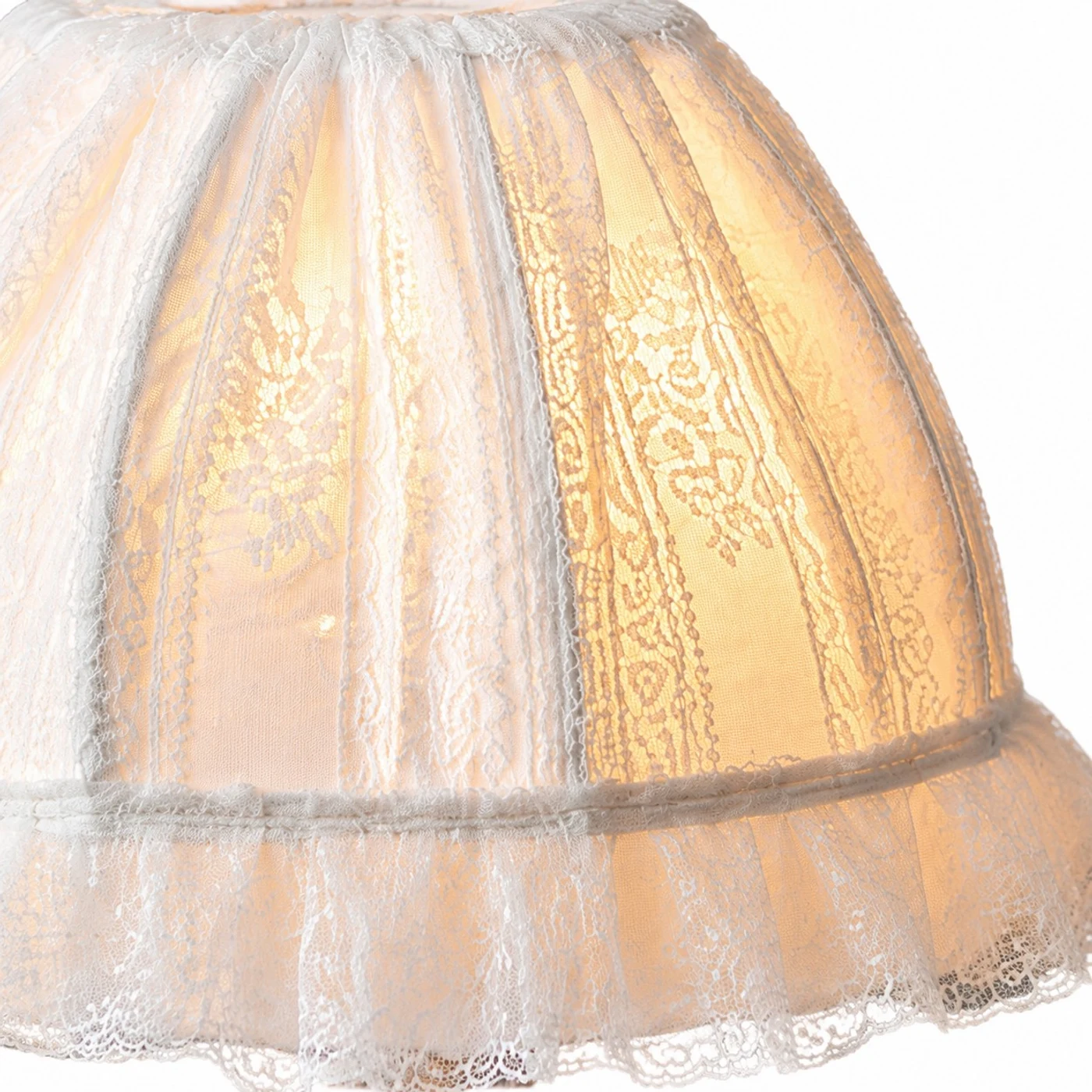 Fabric shade texture and warm light detail