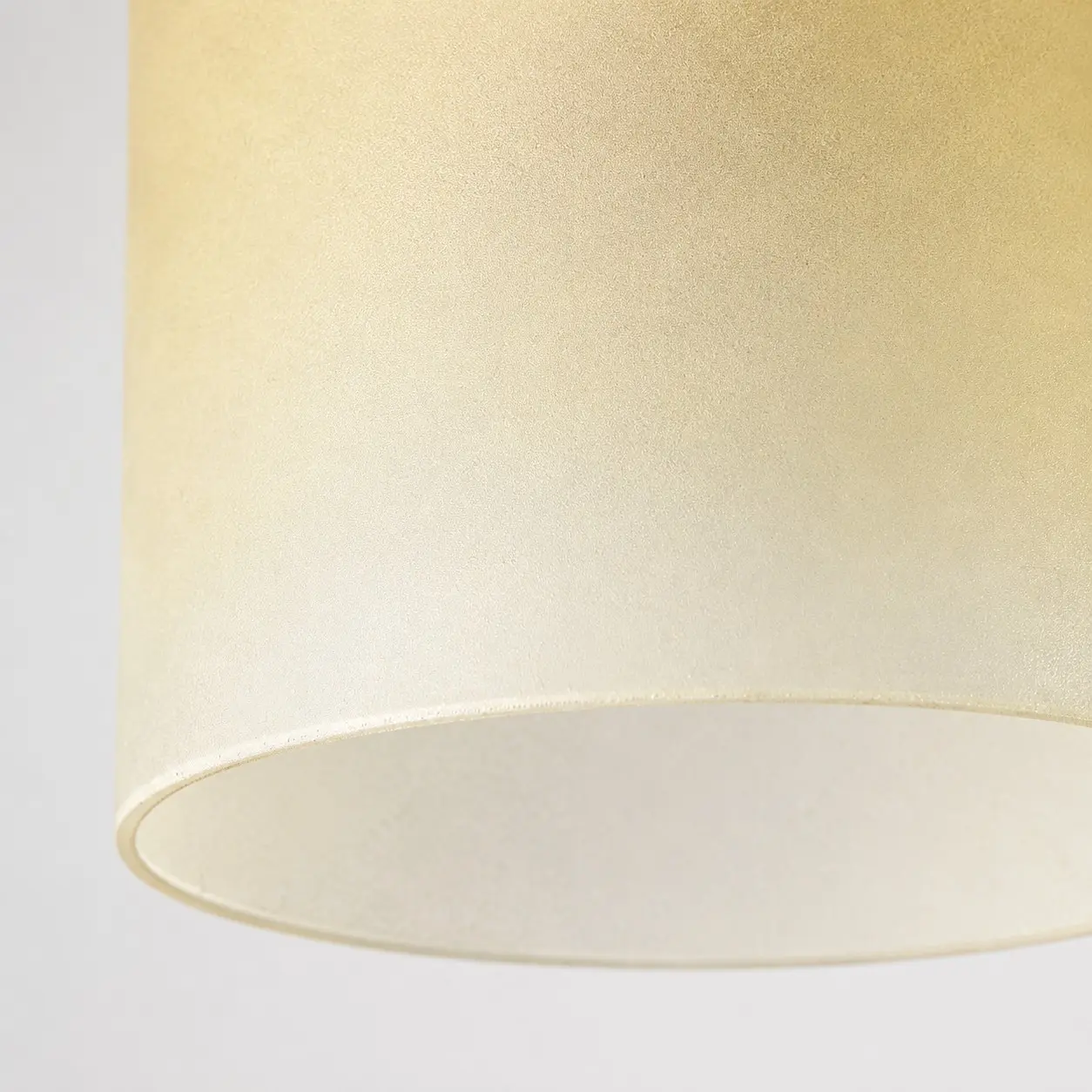 Close view of the glass shade texture and edge